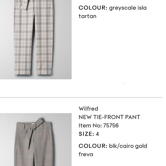 Aritzia Wilfred tie front pant - Picture 4 of 4